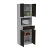 Mueble Microondas TuHome Bau Blanco/Wengue