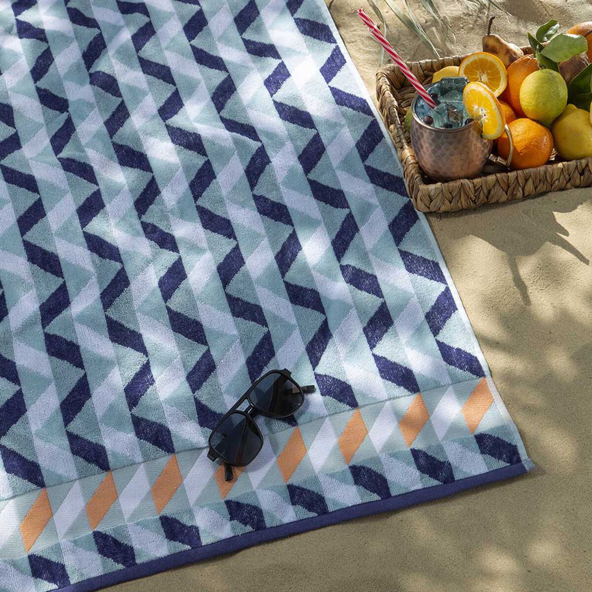 Toalla de Playa Jacquard Zibel Trian 100 x 180 cm