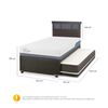 Cama Nido CIC 1,5 Plazas Excellence Plus + Respaldo Dublin