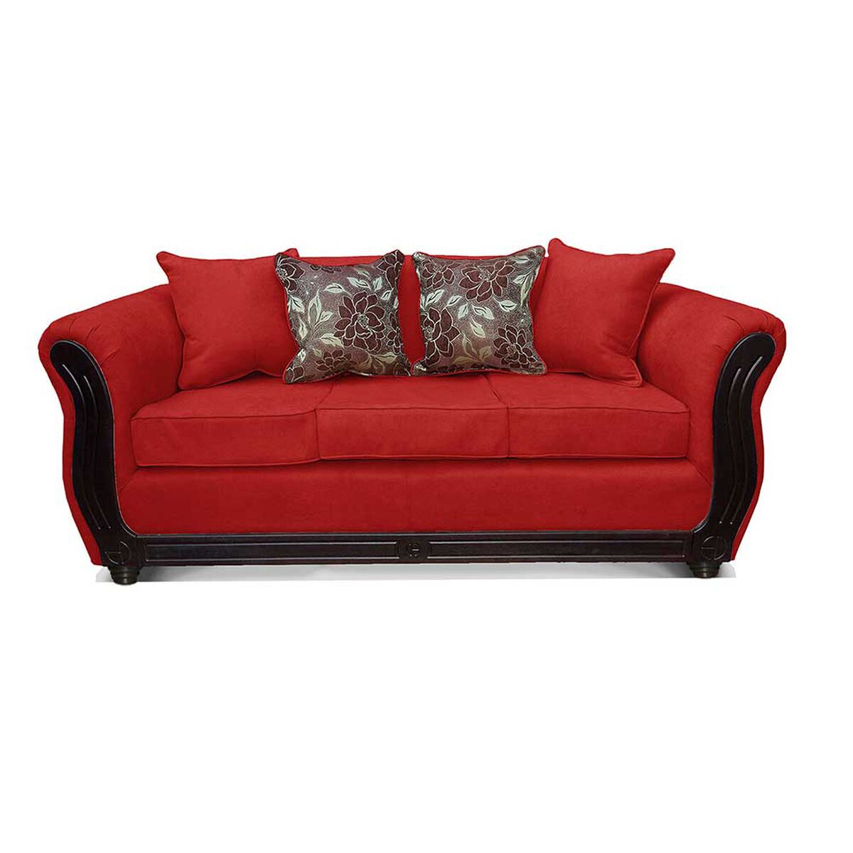 Juego de Living Elegant Detail Girona Sof&aacute; 3 Cuerpos + Sof&aacute; 2 Cuerpos Rojo