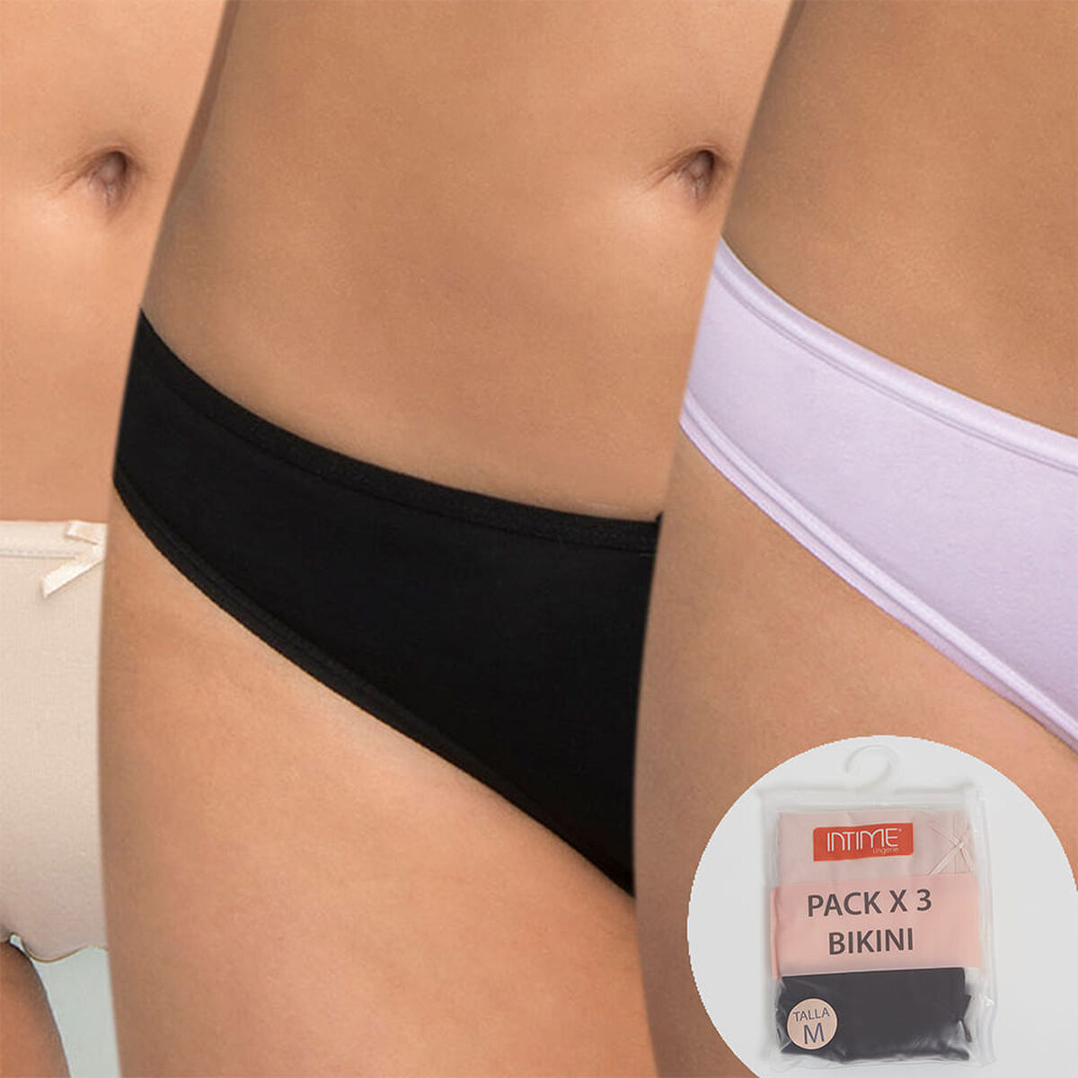 Pack 3 Calzones Bikinis Mujer Intime