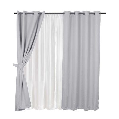 Imagen 1 del producto Set de Cortinas Mashini Frutill 140 x 220 cm Gris