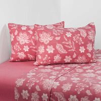 Juego de Sábanas Polar American Family King Cala No Aplica Rosa