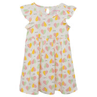 Vestido sin Mangas Niña Chess Blanco, Coral