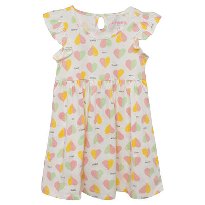 Imagen 1 del producto Vestido sin Mangas Niña Chess Blanco, Coral