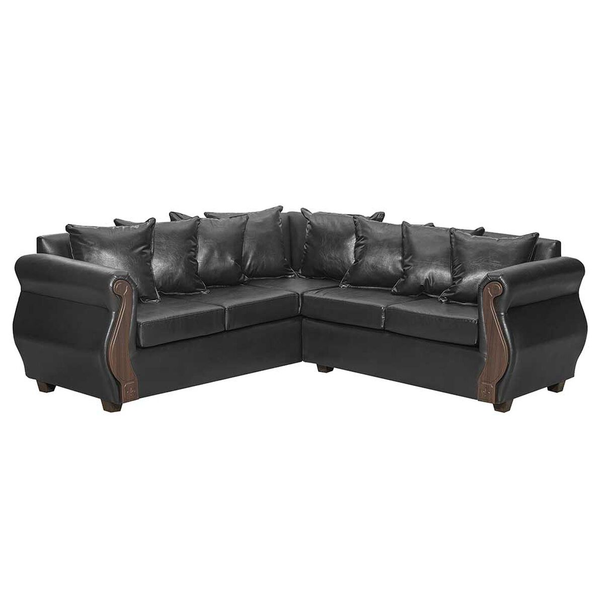 Sofá Seccional Innovamuebles New Bugambilia 5 Cuerpos Negro