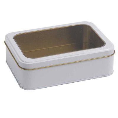 Lata Decorativa Metal Vgo 18 x 13 cm Blanco