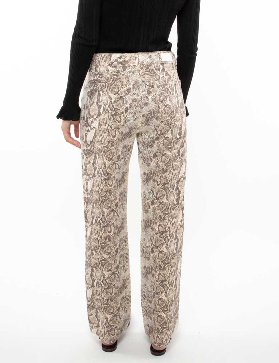 Pantalón Estampado Recto Mujer Zibel