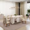 Juego de Comedor Di Poretti Liz 8 Sillas Beige