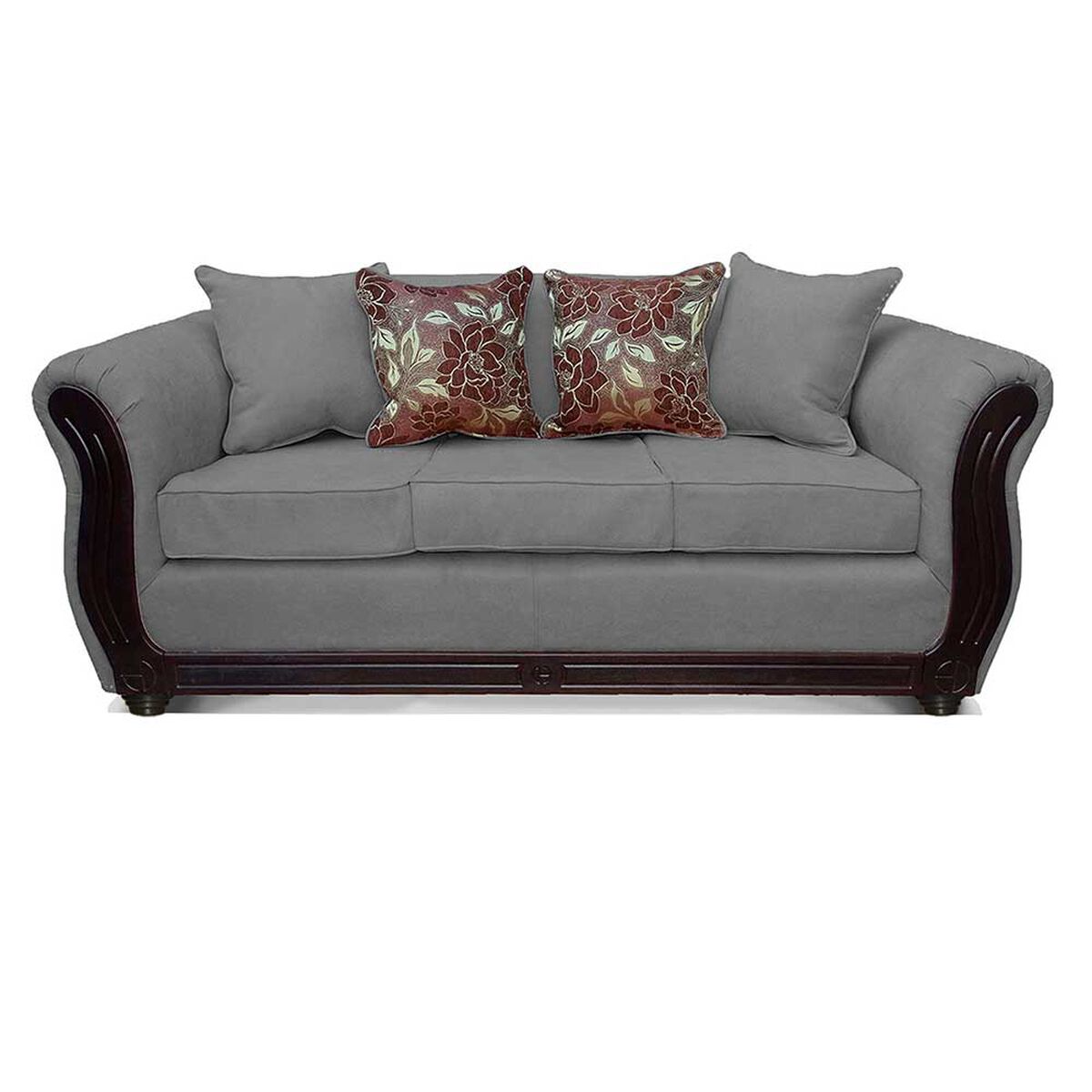 Juego de Living Elegant Detail Girona Sofá 3 Cuerpos + Dos Sillones 1 Cuerpo Gris