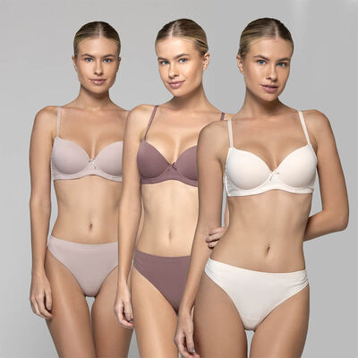 Imagen 2 del producto Pack 3 Sosten Copa A Intime Beige