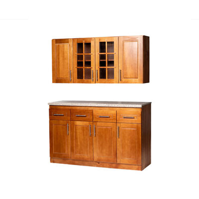 Mueble de Cocina Muebles Hema Berl&iacute;n 8 Puertas 4 Cajones Nogal