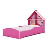 Base Cama Funcional Decocasa 1 Plaza Casinha + Clóset Infantil Rosada