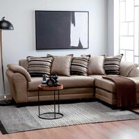 Sofá Seccional Derecho Living Factory Mustang 4 Cuerpos Caramelo