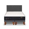 Cama Europea CIC Base Dividida 2 Plazas Premium + Respaldo Eufrates