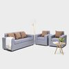 Juego de Living Almore Paris Sofá 3 Cuerpos + Dos Sillones 1 Cuerpo Gris