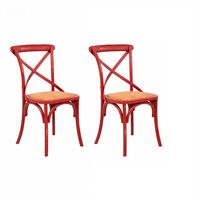 Set 2 Sillas Spazzio Retro Rojo