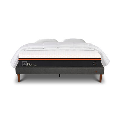CIC Cama Europea CIC 2 Plazas Bee Comfort + Almohadas + Plumón
