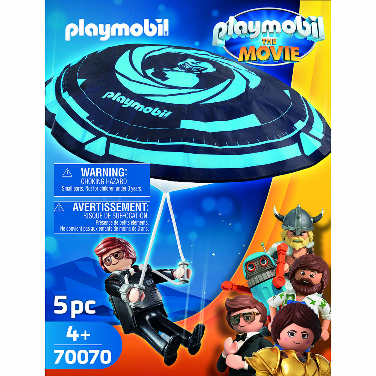 Set Rex Dasher con Paracaídas de Playmobil Movie