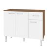Mueble de Cocina Base Vekkahome Evandro 1 Cajón 3 Puertas Blanco