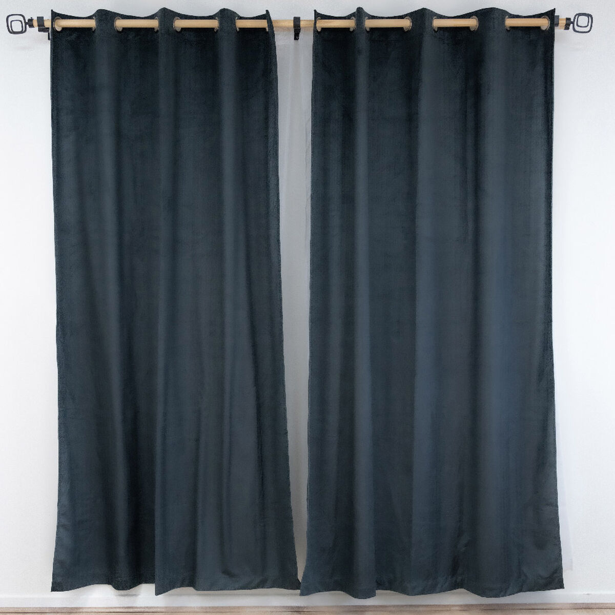 Set Cortina Doral Luciana 6 Piezas 140x220 cm Negro