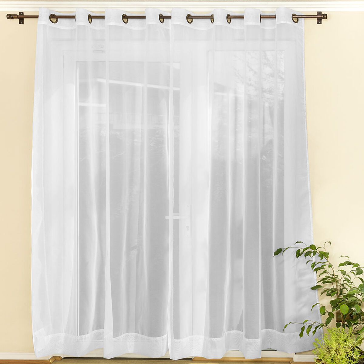 Set Velo Liso Blanco 145 X 220 Cm