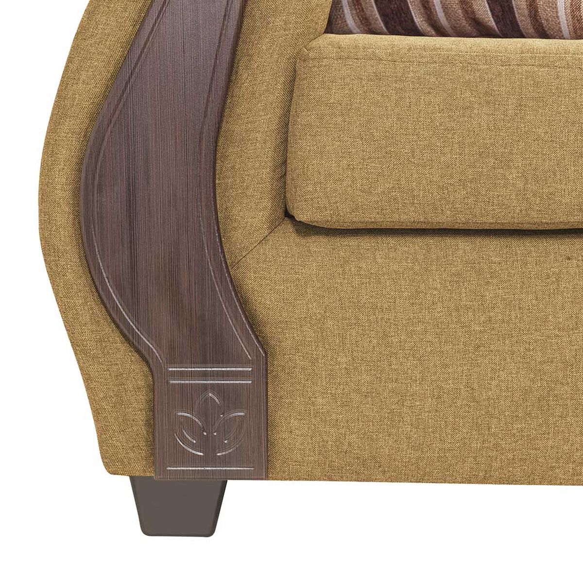 Juego de Living Innovamuebles New Bugambilia Sofá 3 Cuerpos + Dos Sillones 1 Cuerpo Oro