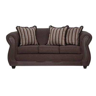 Sofá Black Factory Sofia 3 Cuerpos Café