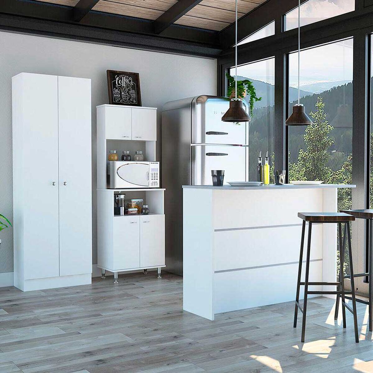 Mueble Cocina 54 + Barra de Cocina + Optimizador TuHome Kitchen