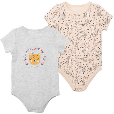 Pack 2 Body Manga Corta de Algodón Chess Baby