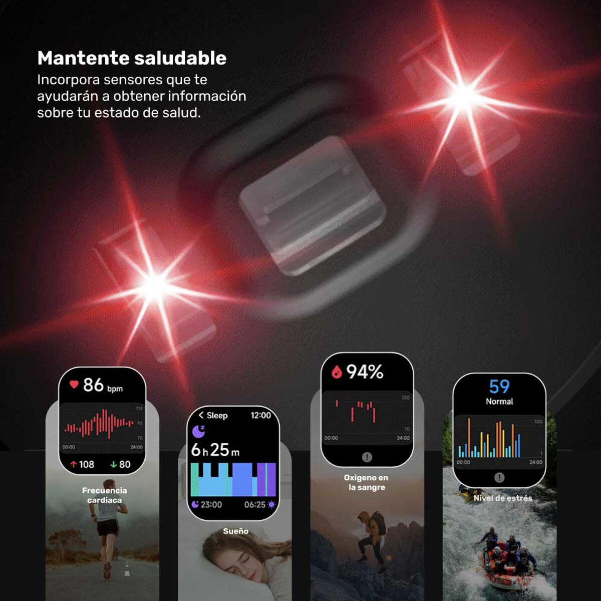 Smartwach Lhotse Connect S03 42mm Negro