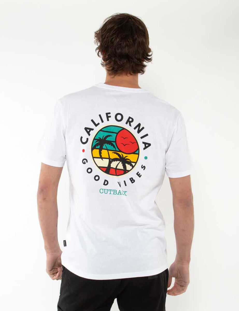 Polera Con Estampado Manga Corta Hombre Cutback