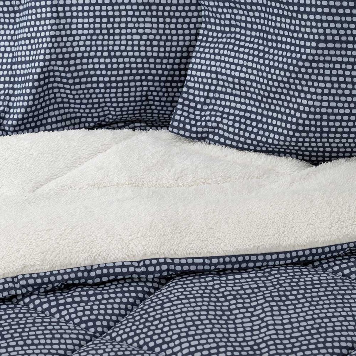 Plumón Estampado Sherpa Casanova 2 Plazas Azul
