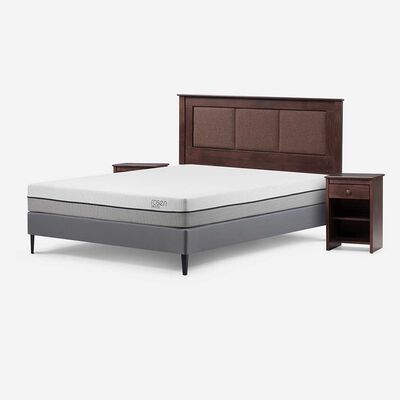 Imagen 2 del producto Cama Europea Rosen 2 Plazas Pratta + Respaldo + 2 Veladores