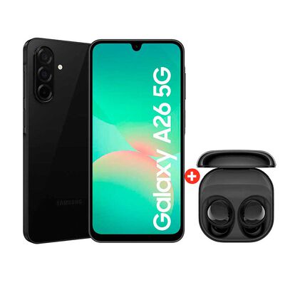 Celular Samsung Galaxy A26 5G 128GB 6,7" Negro Liberado + Audífonos Bluetooth Samsung Galaxy Buds Core