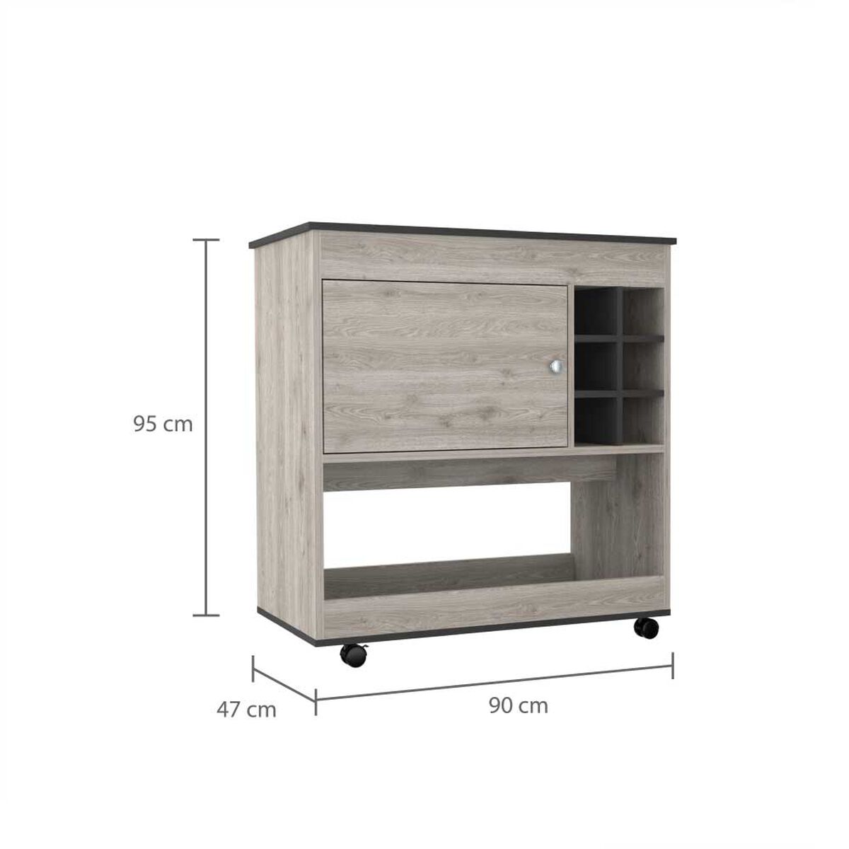 Bar TuHome Bi Color Ceniza Wengue 1 Puerta