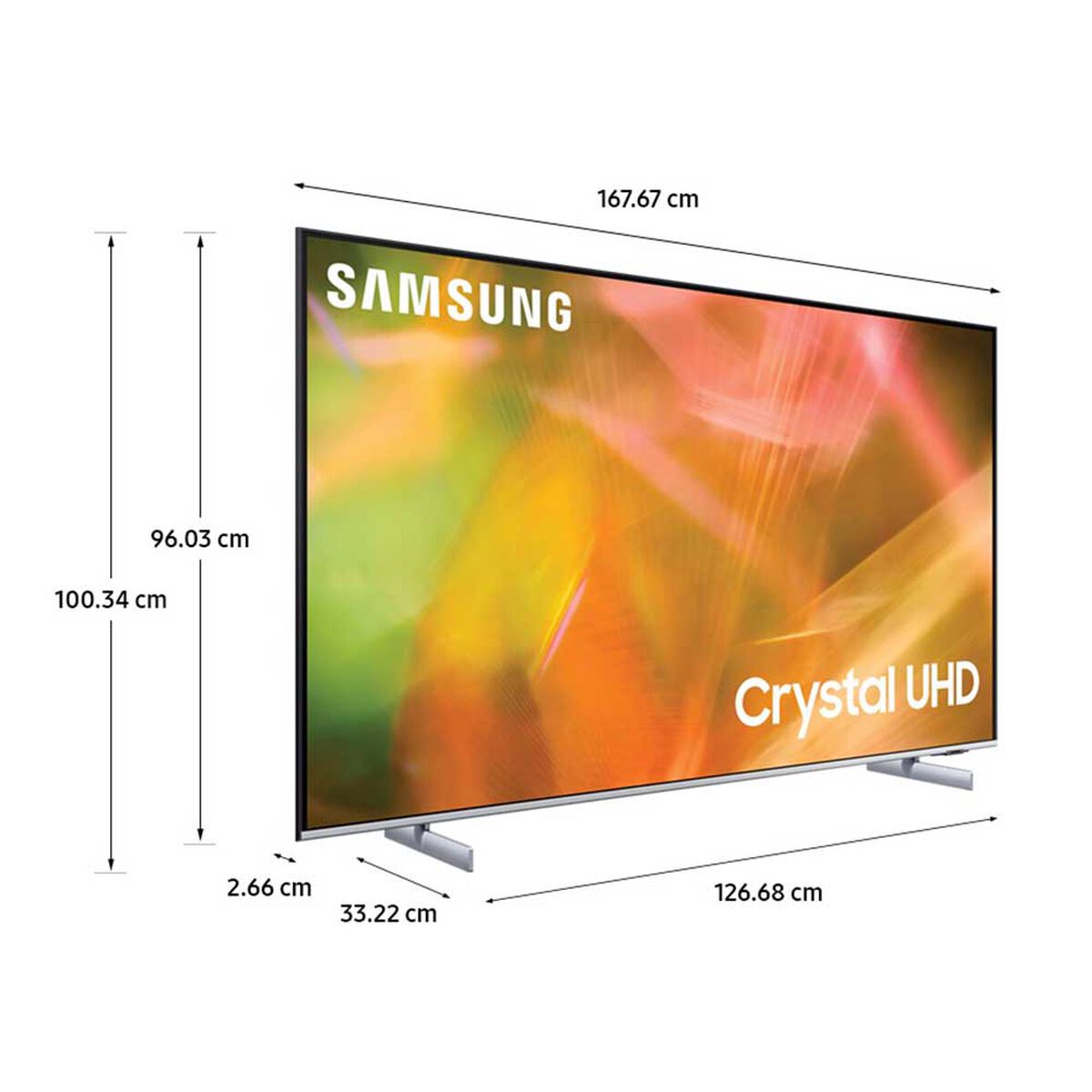 LED Samsung 75" AU8200 Crystal UHD 4K Smart TV