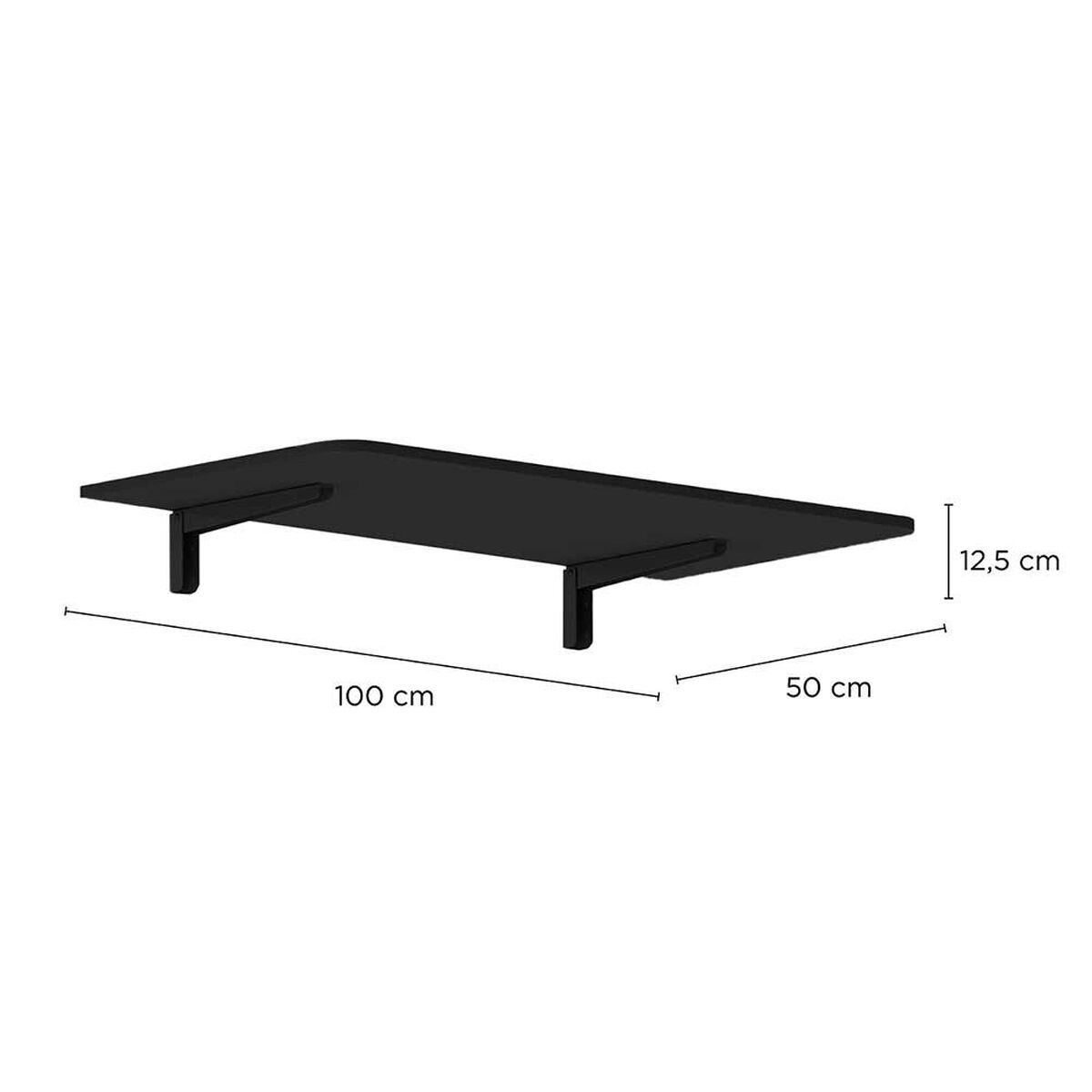 Escritorio Plegable de Pared Vekkahome Negro