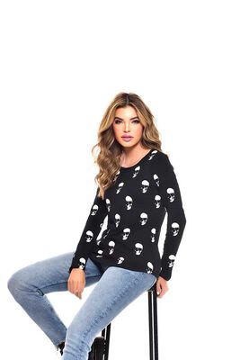 Imagen 2 del producto Polera Manga Larga Mujer Rock Caviar Negro