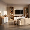 Rack TV Colb&uacute;n + Buffet + Libreros CIC Olmo Blanco