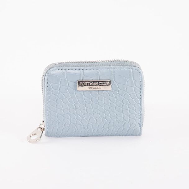 Billetera Piton Celeste Eco Cuero Mujer Portman Club
