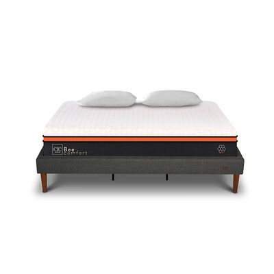 CIC Cama Europea Curve CIC King Bee Comfort + Almohadas