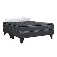 Cama Europea Celta Black Elite King + 2 Almohadas Cotton Top 50 x 90 cm