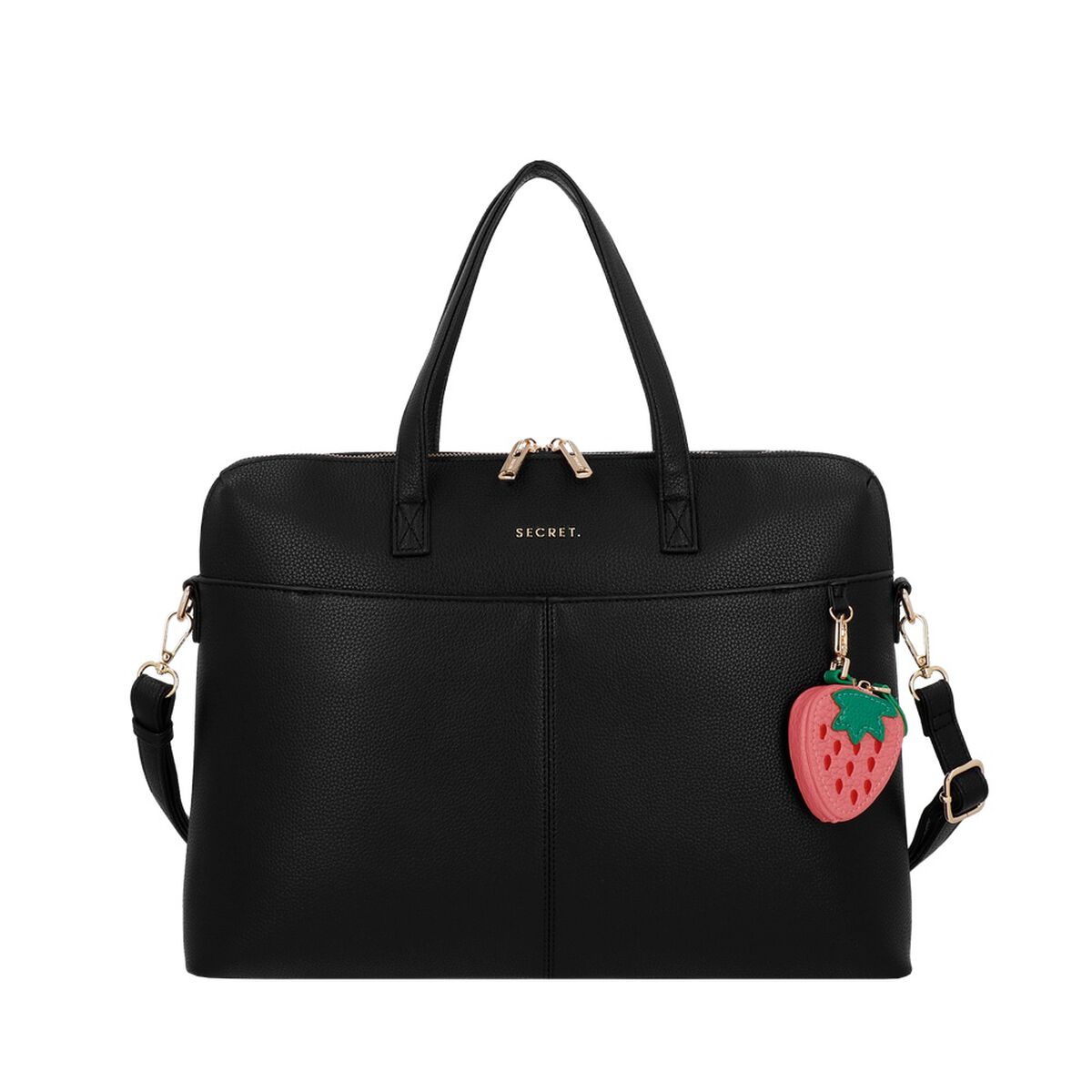 Cartera de Mujer Porta Laptop 14" Secret Aruba SC7 Grande Negro