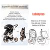Coche Cuna con Silla Nido y Accesorios LuBabycas Gris