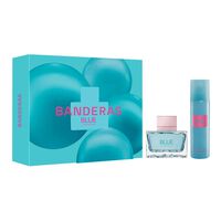 Set Perfume Antonio Banderas Mujer Blue Seduction For Women Eau de Toilette 80 ml + for women 24h Desodorante Spray 150 ml