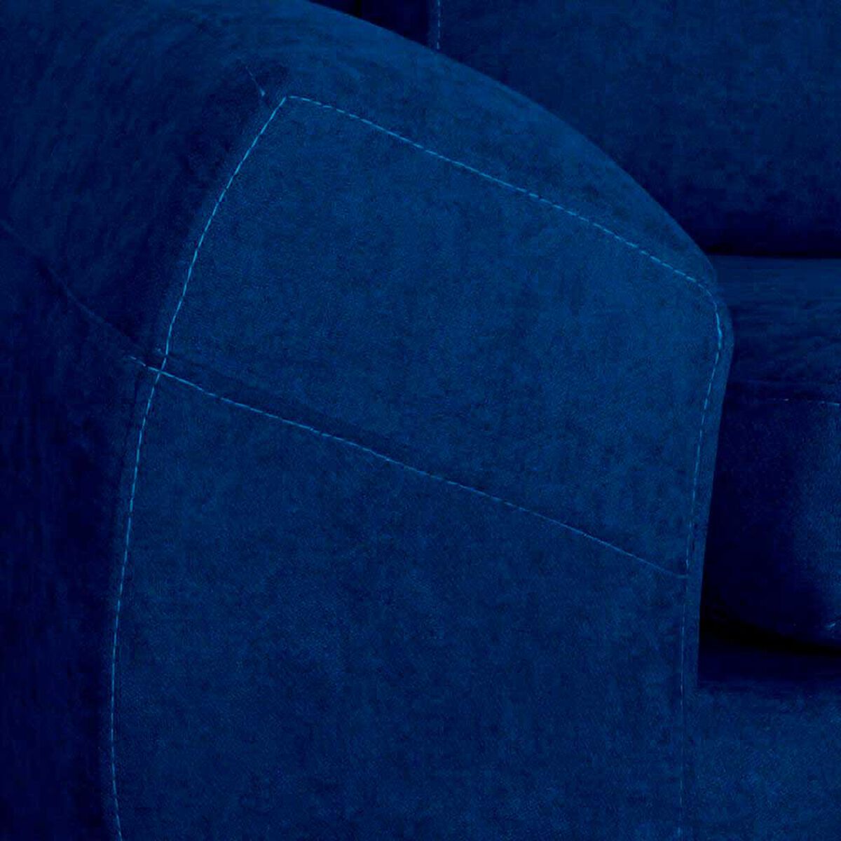 Seccional Izquierdo Elegant Houston Cheise Tela 5 Cuerpos Azul