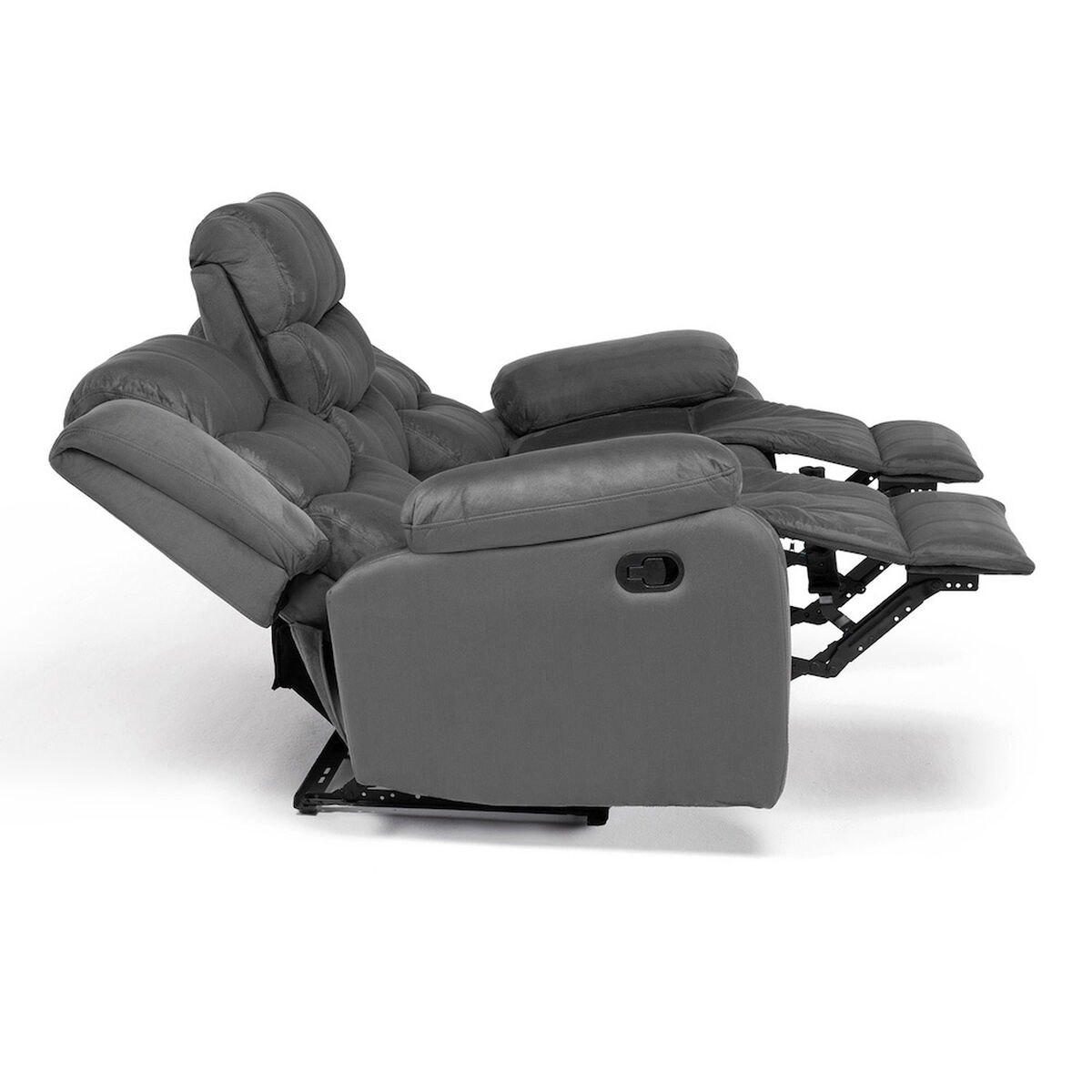 Sof&aacute; Reclinable Daniels Norman 3 Cuerpos Gris