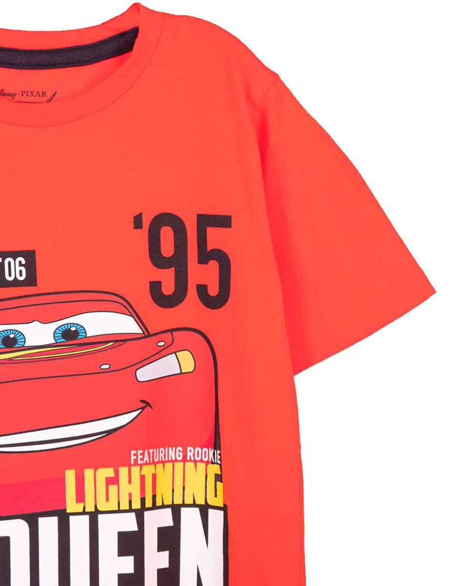 Polera de Algodón Manga Corta Niño Cars