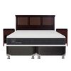 Box Spring CIC Base Dividida 2 Plazas New Ortopedic + Respaldo + 2 Veladores New Torino